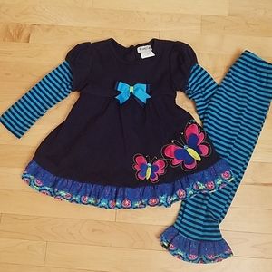 Rare Too tunic and leggings set 4T